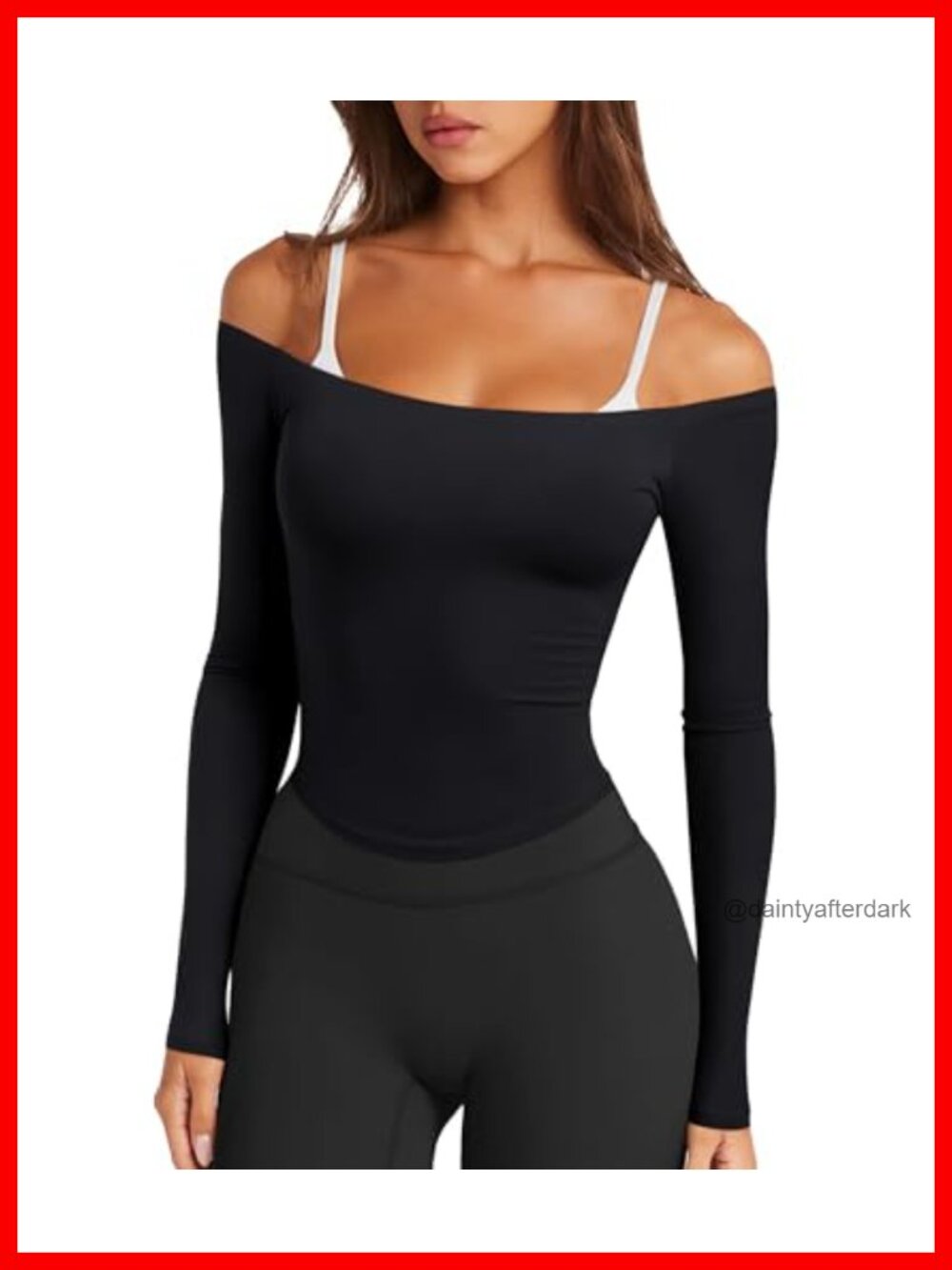 Off Shoulder Long Sleeve Workout Crop Top Modal Athletic Yoga Slim Fit